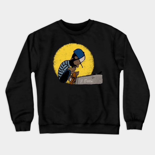 jdilla sun vintage Crewneck Sweatshirt by InstingGan